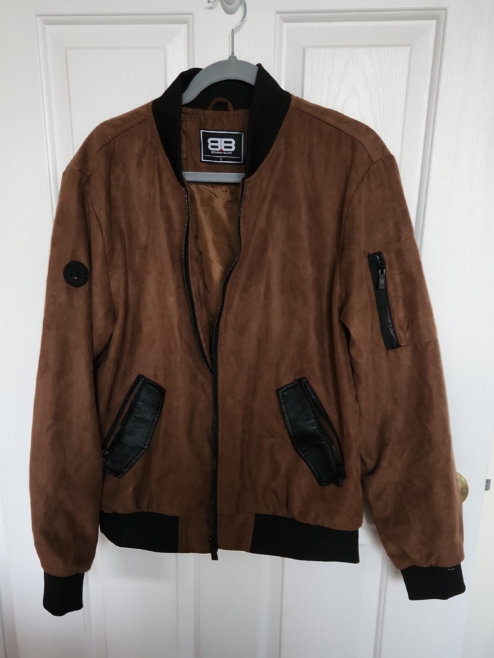 Brown Bomber Jacket - Men's Casual Coat
